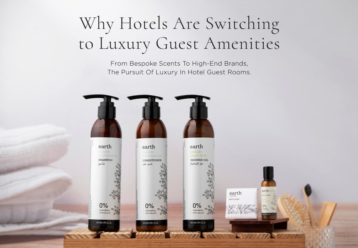 Luxury hotel toiletries